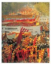 Diada eguneko ekitaldia, Bartzelonan.<br><br>